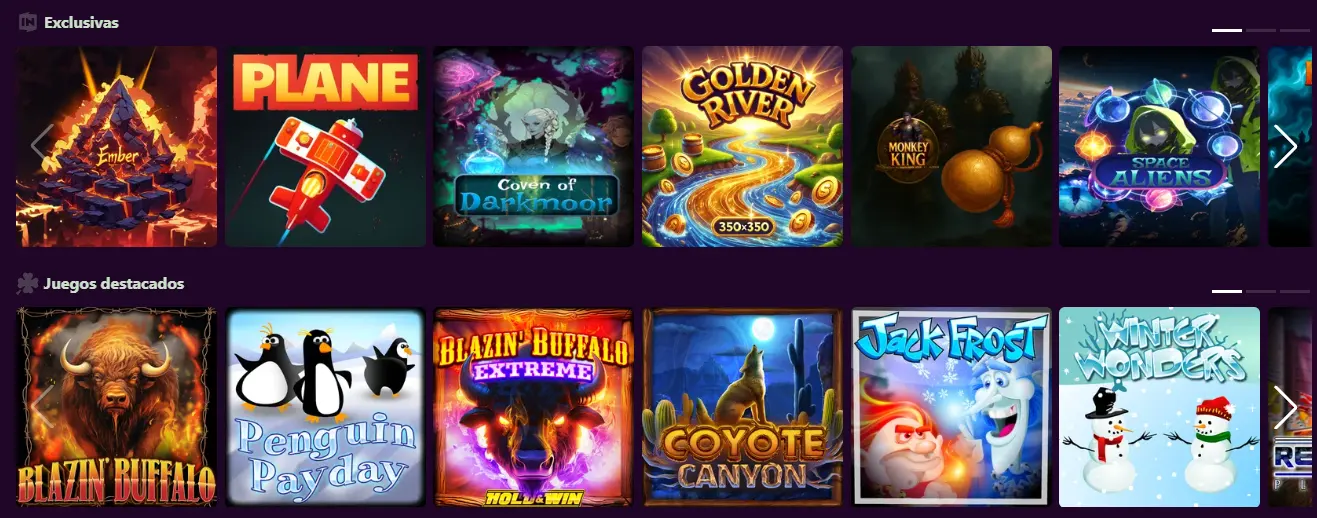Avantgarde Casino selección de juegos exclusivos y slots destacados de diferentes temáticas